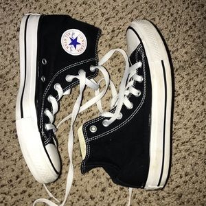 Black high top converse